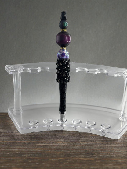 Sparkly Glam Pen with Chunky Bubblegum Beads | Unique Handmade Rhinestone Accessory