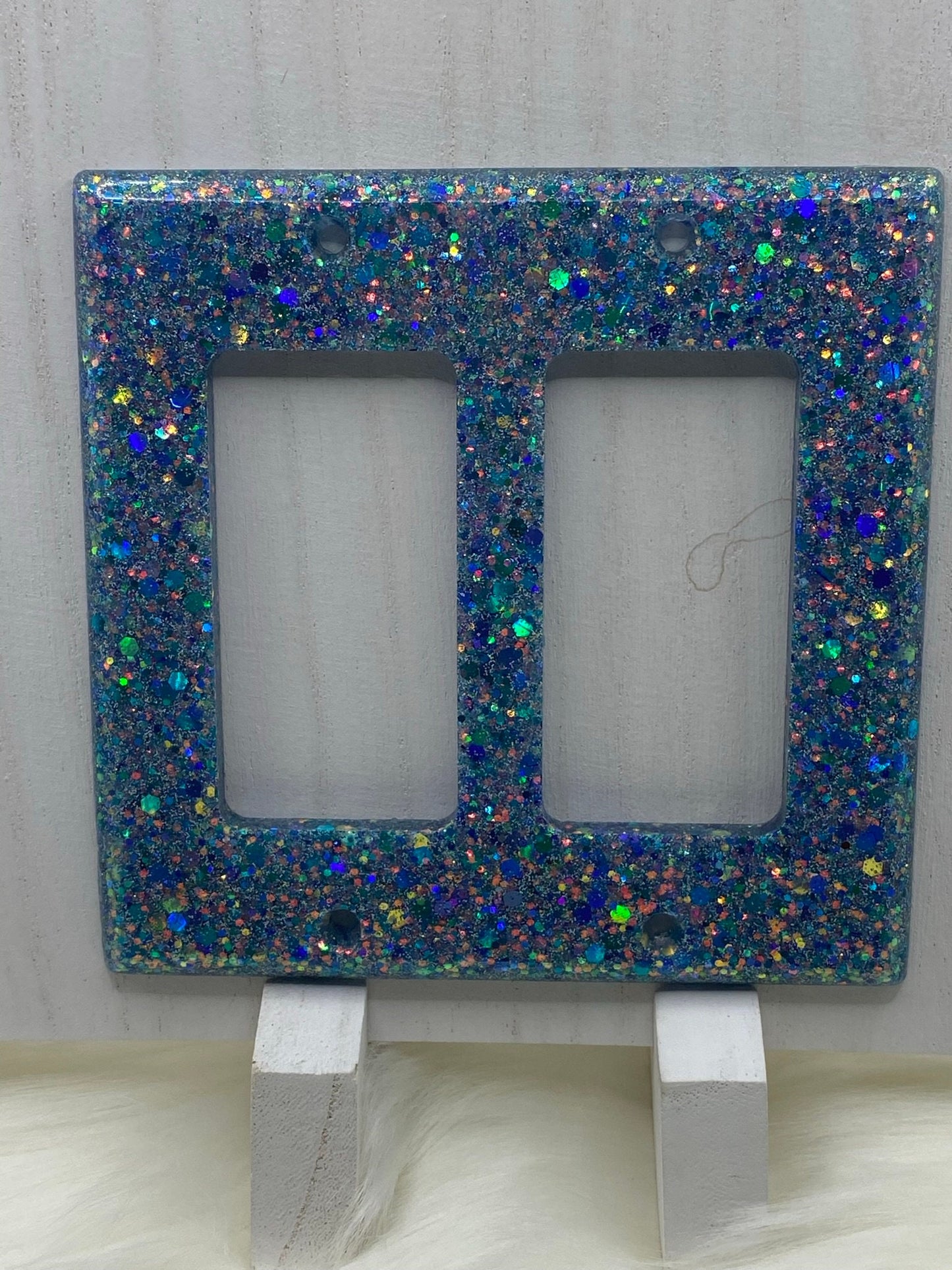 Glitter Double Light Switch Cover: US Standard Outlet
