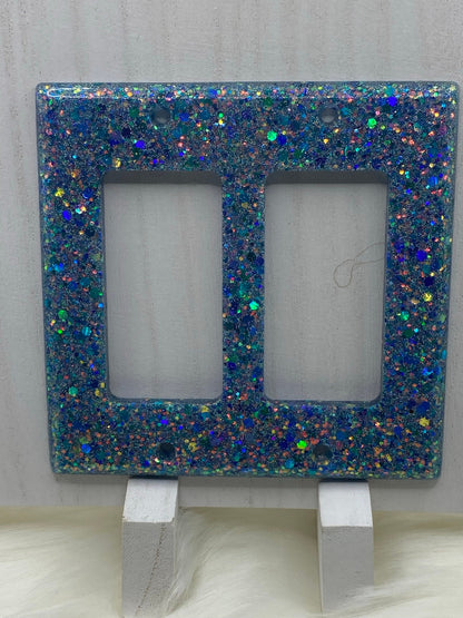 Glitter Double Light Switch Cover: US Standard Outlet