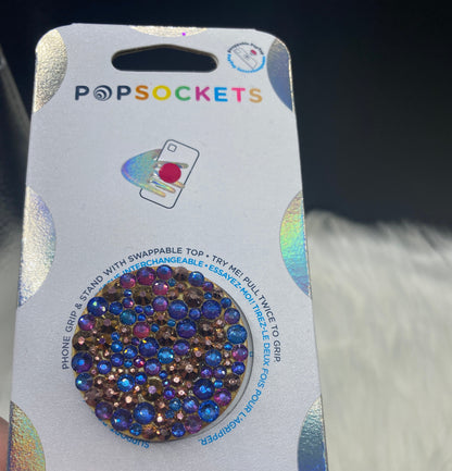 Bling Popsocket, Custom Phone Stand, Glass Rhinestones Mix, Phone Grip