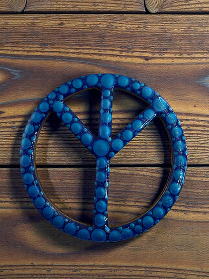 Handpainted Peace Sign Fridge Magnet - Boho Hippie Gift Idea, Handmade Wall Art