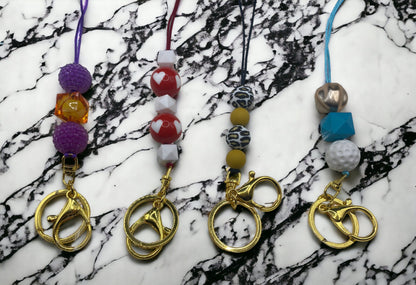 Bubblegum Bead Lanyards, Gifts for Students and Teachers, ID Lanyards, Badge Holder