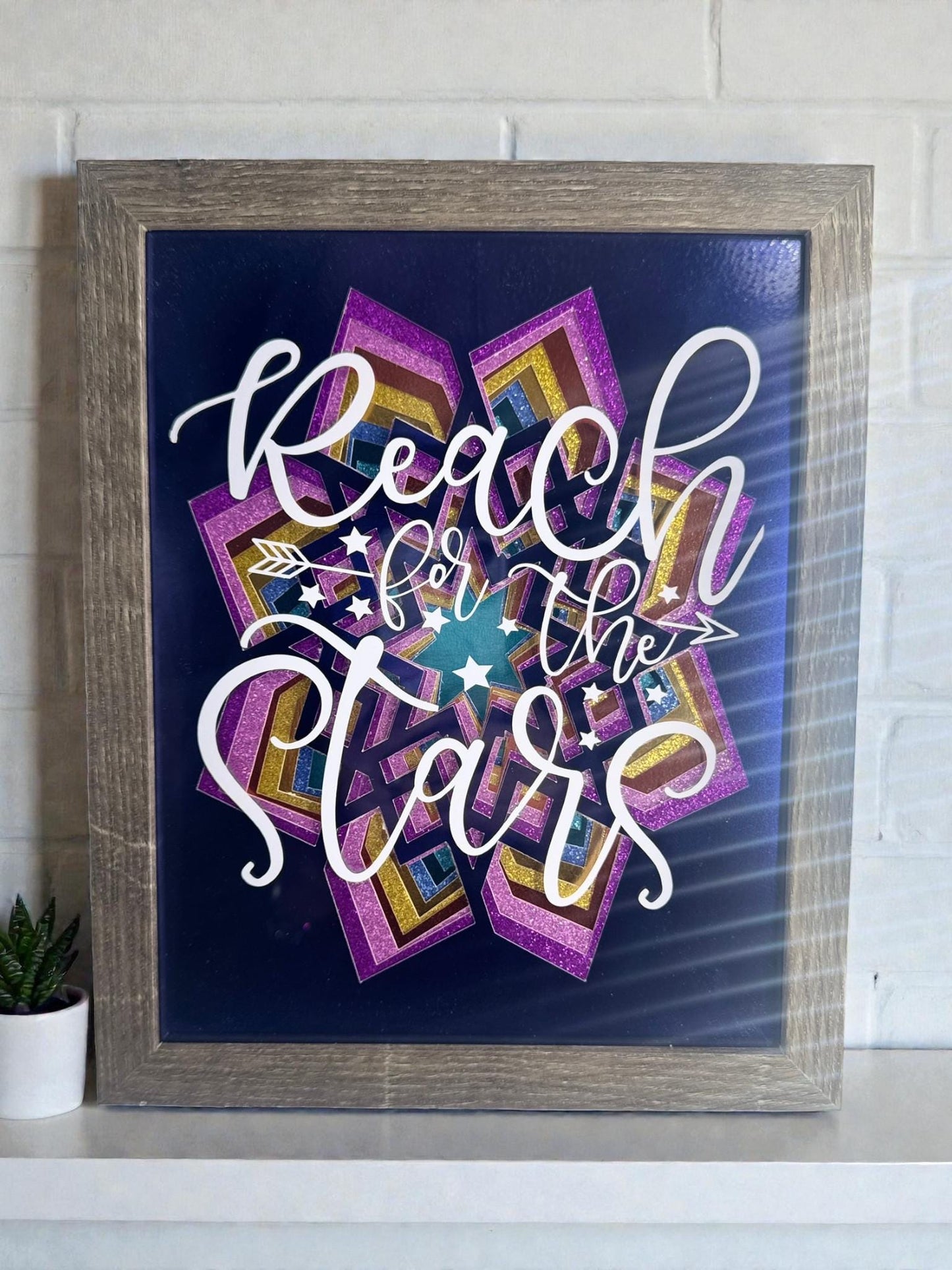 Shadowbox Art Reach for the Stars