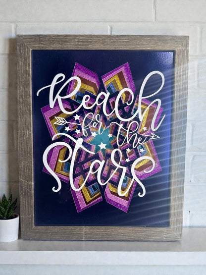 Shadowbox Art Reach for the Stars