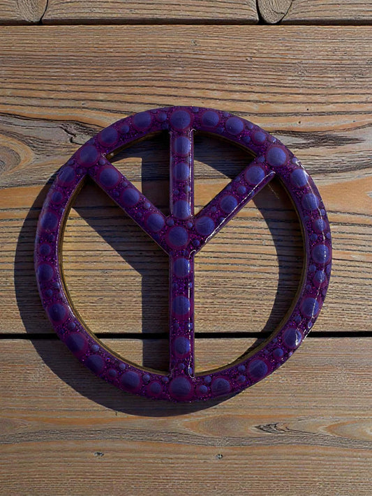 Handpainted Peace Sign Fridge Magnet - Boho Hippie Gift Idea, Handmade Wall Art