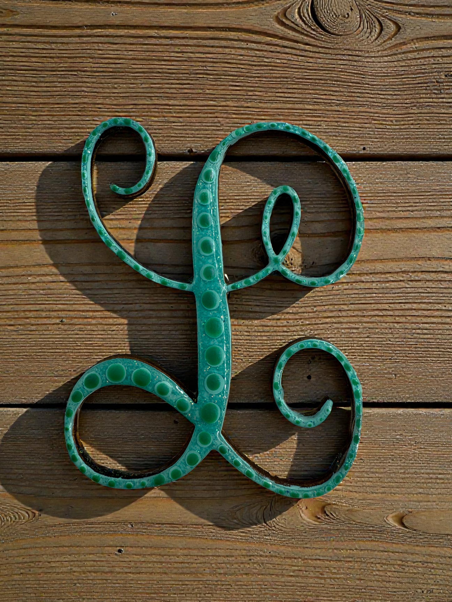 Handpainted Initial Fridge Magnet - Unique Handmade Letter Dot Art Decor Gift