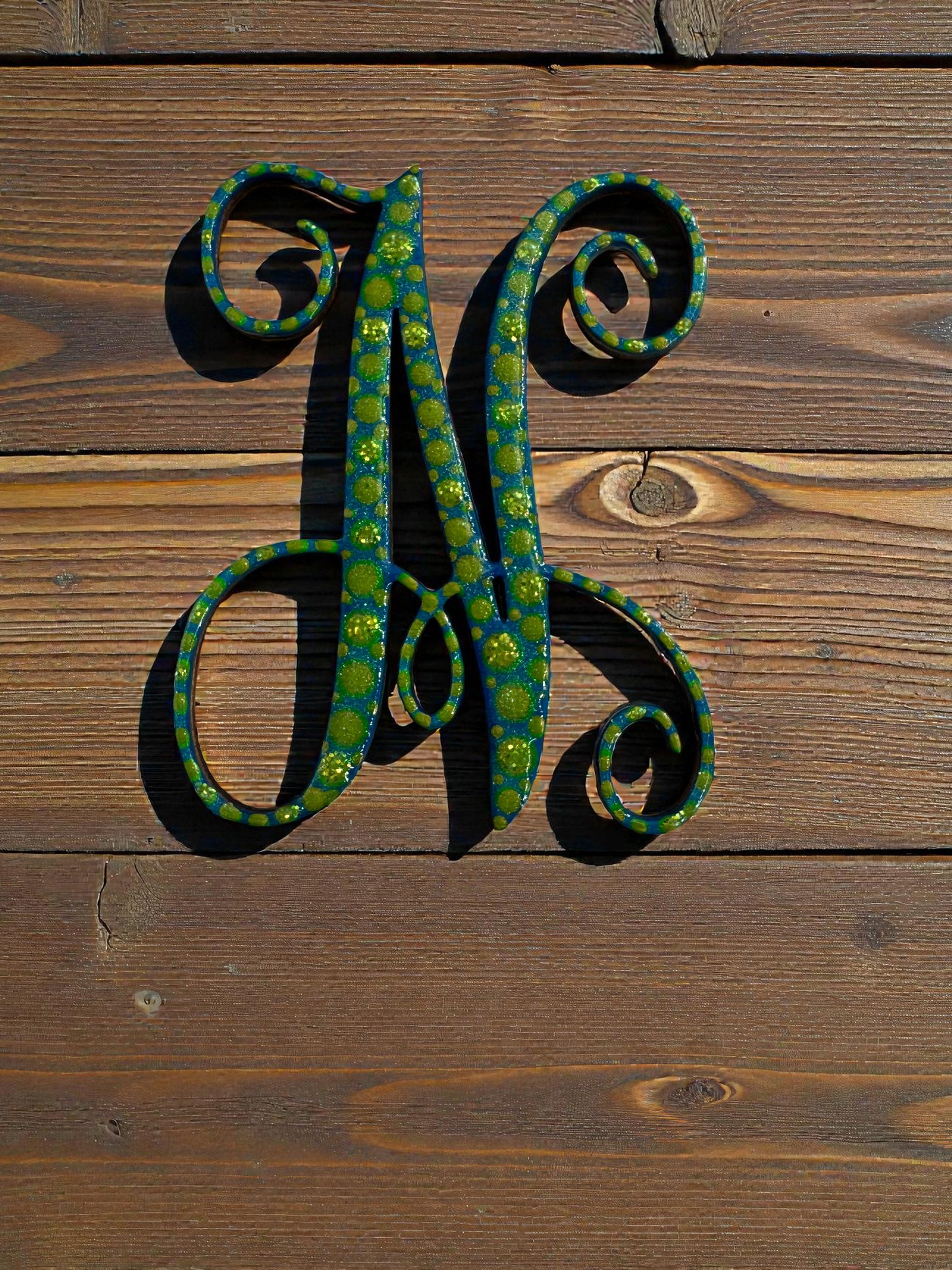 Handpainted Initial Fridge Magnet - Unique Handmade Letter Dot Art Decor Gift