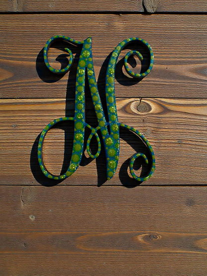Handpainted Initial Fridge Magnet - Unique Handmade Letter Dot Art Decor Gift