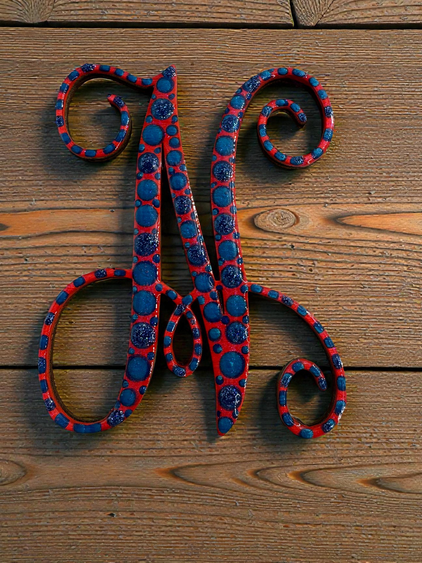 Handpainted Initial Fridge Magnet - Unique Handmade Letter Dot Art Decor Gift