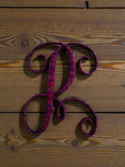 Handpainted Initial Fridge Magnet - Unique Handmade Letter Dot Art Decor Gift