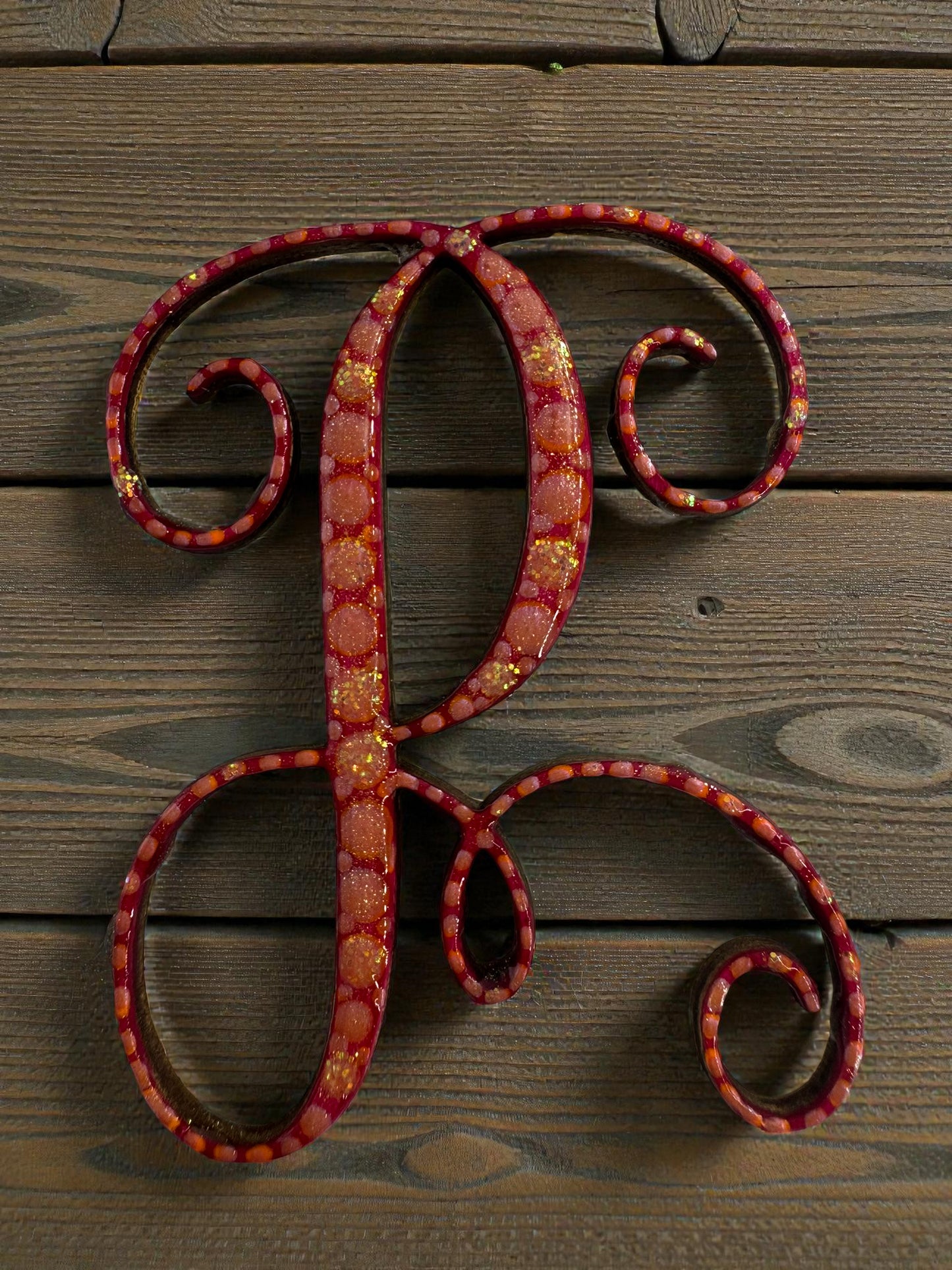 Handpainted Initial Fridge Magnet - Unique Handmade Letter Dot Art Decor Gift