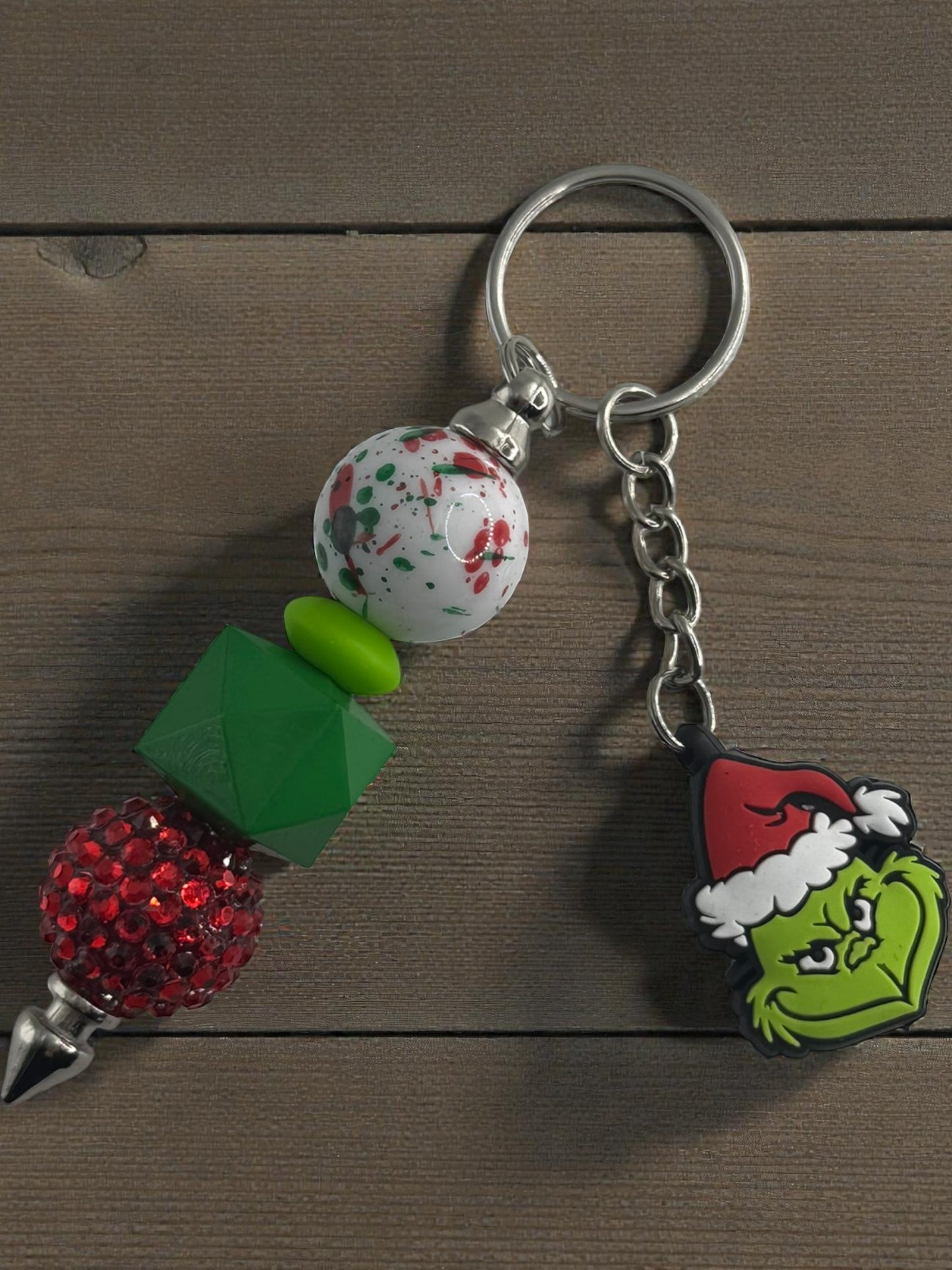 Handmade Beaded Keychain with Unique Focal Charm | Custom Bag Accessory Gift