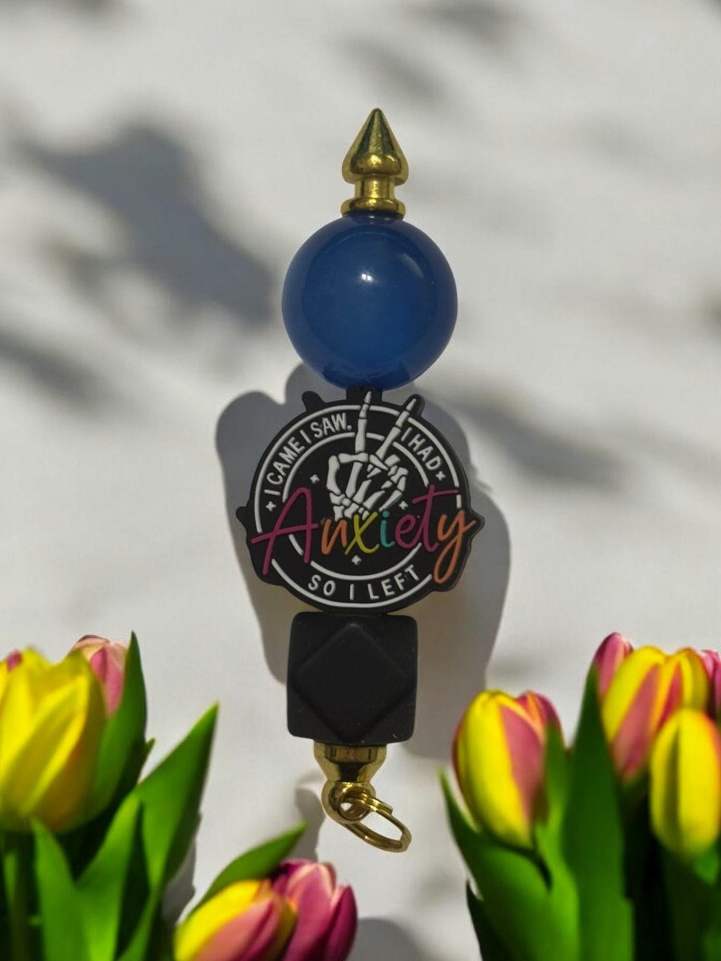 Spike Keychain: Bubblegum Bead Accent - Trendsetter Accessory