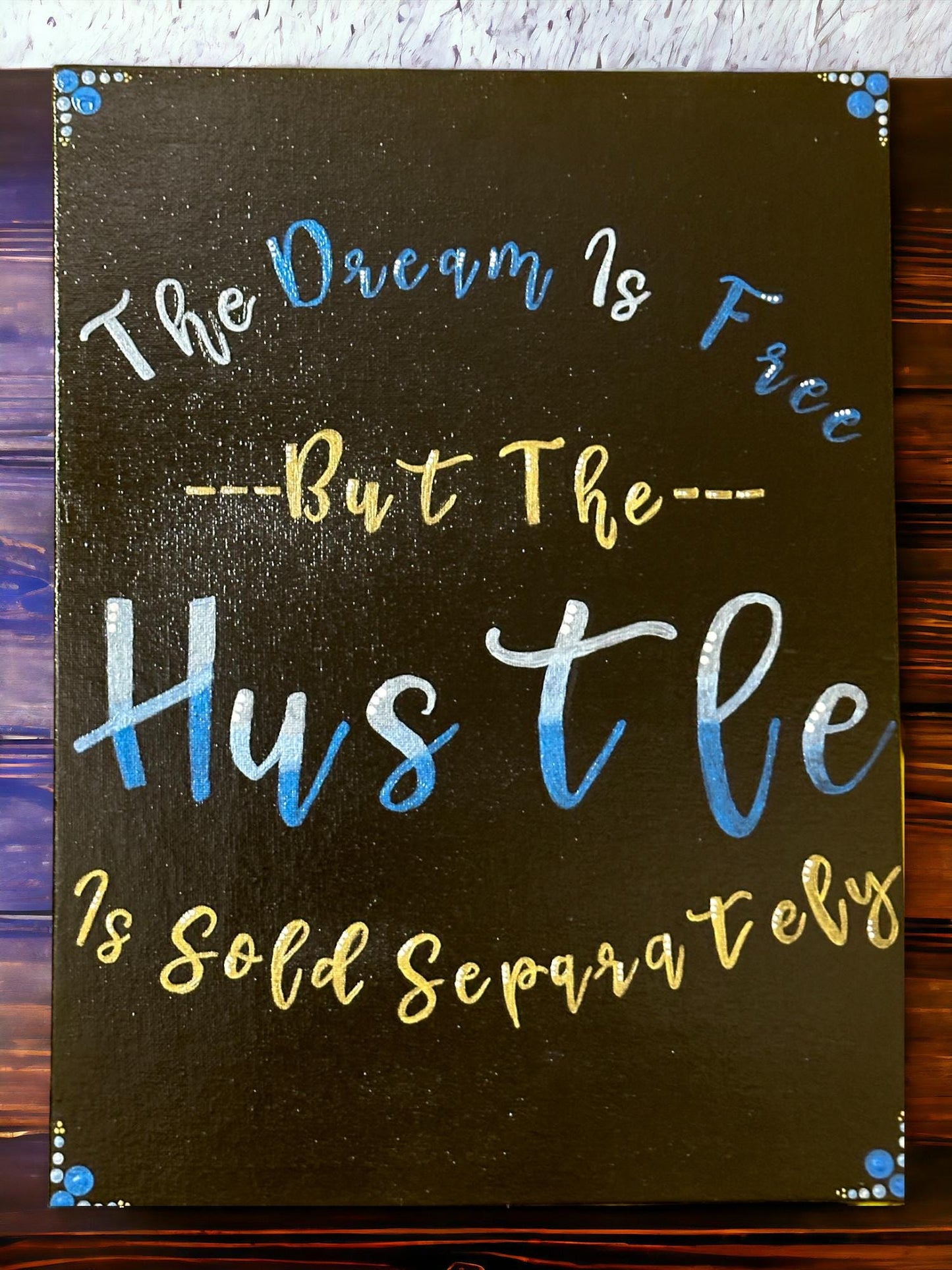 Handpainted Quote Art Panel (16x12.5) - Unique Scripture or Inspirational Wall Hanging