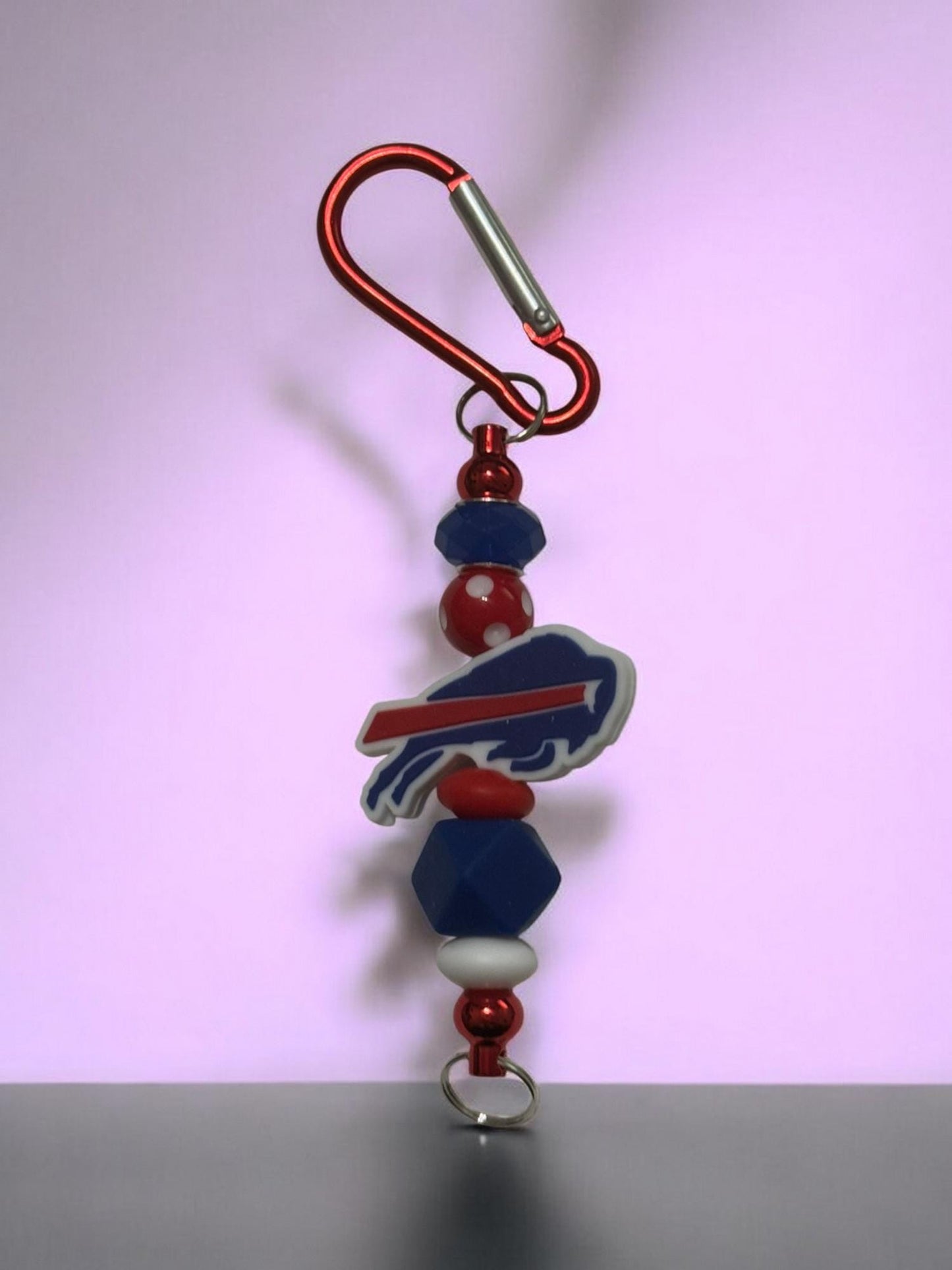 Football Keychain: Touchdown Charm with Bubble Gum Beads
