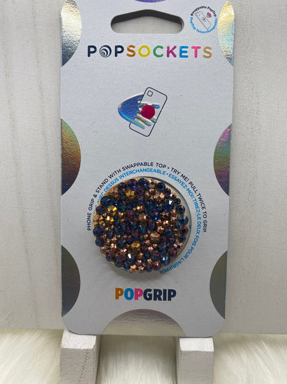 Bling Popsocket, Custom Phone Stand, Glass Rhinestones Mix, Phone Grip