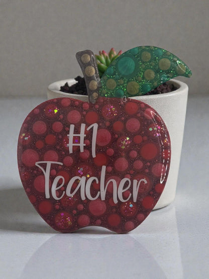 No. 1 Teacher Apple Magnet, Durable Material, Perfect Gift Idea