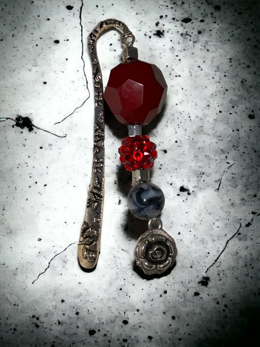 Bubblegum Bead Bookmark: Red Rose, Pink Ballerina, Purple Butterfly