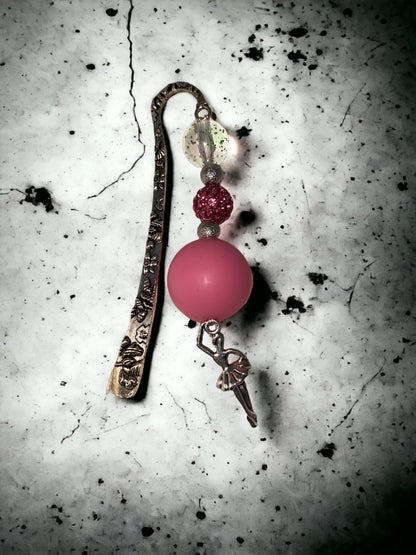 Bubblegum Bead Bookmark: Red Rose, Pink Ballerina, Purple Butterfly