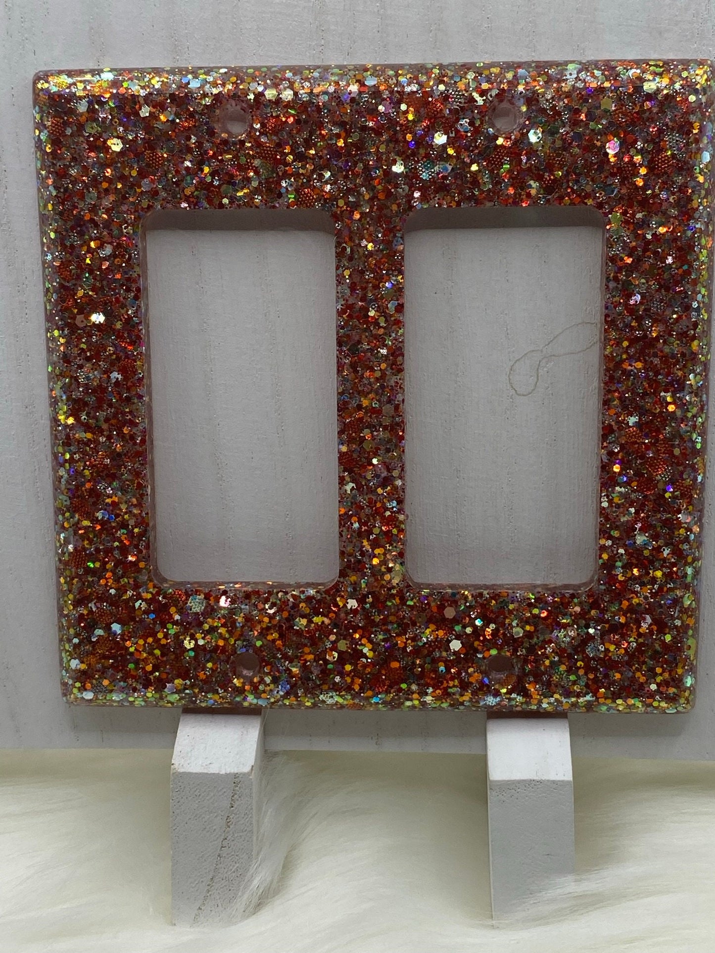 Glitter Double Light Switch Cover: US Standard Outlet