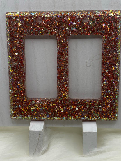 Glitter Double Light Switch Cover: US Standard Outlet