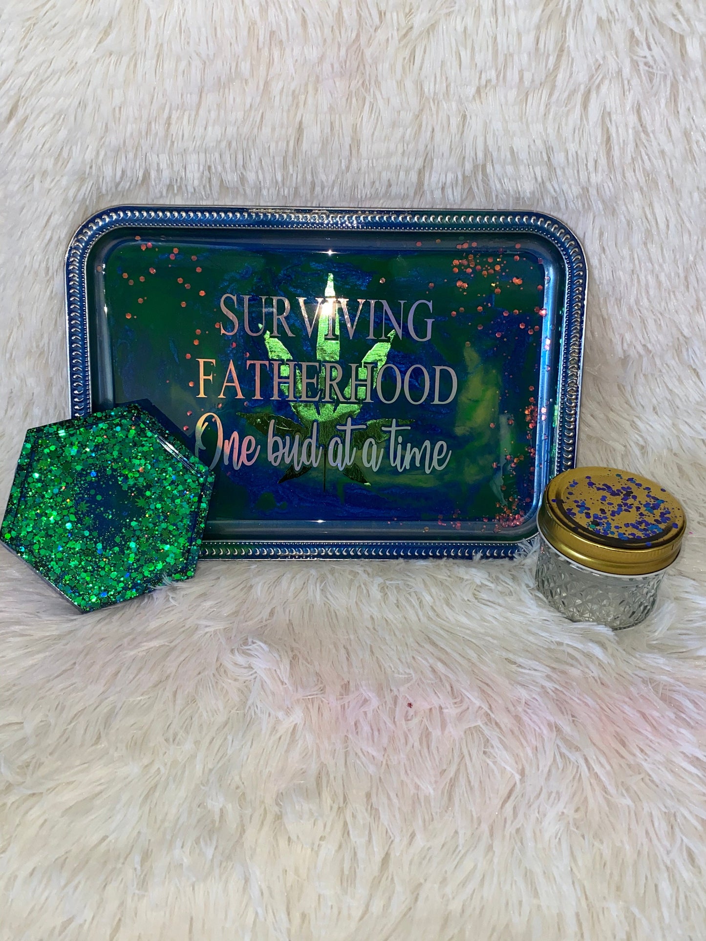 Rolling Tray Set: Stash Jar and Ashtray