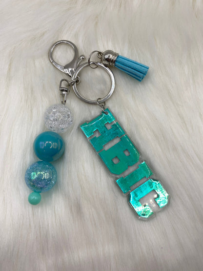 Trendy HBIC Keychain – Vibrant Bubblegum Beads for the Fearless Female in Your Life