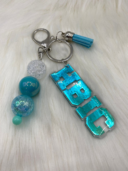 Trendy HBIC Keychain – Vibrant Bubblegum Beads for the Fearless Female in Your Life