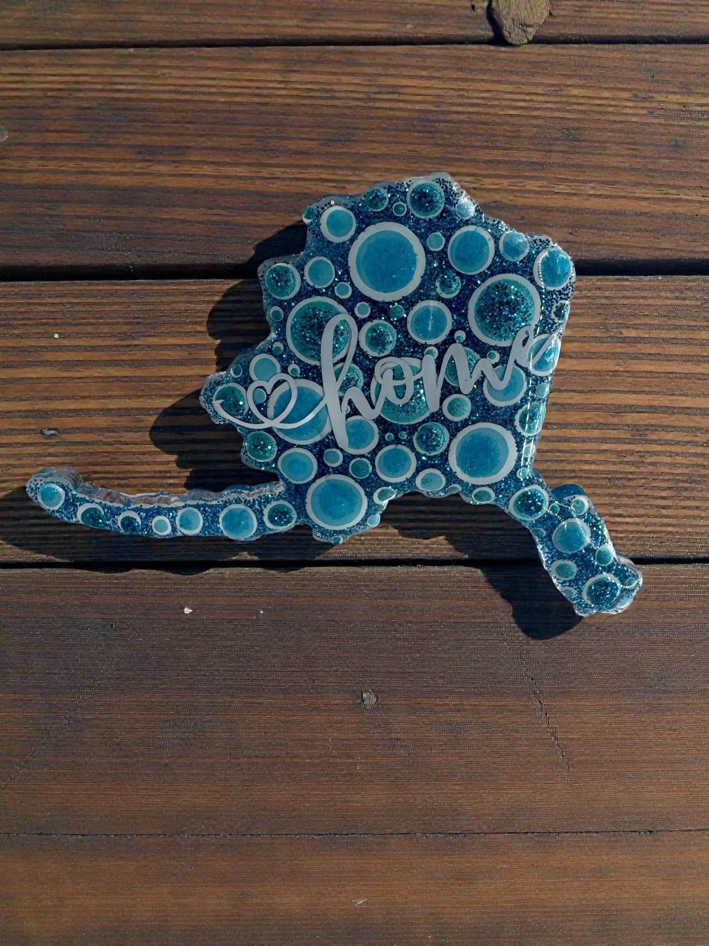 Handmade State Magnet, Handpainted Dot Art Home Gift, Multi Color Unique Souvenir
