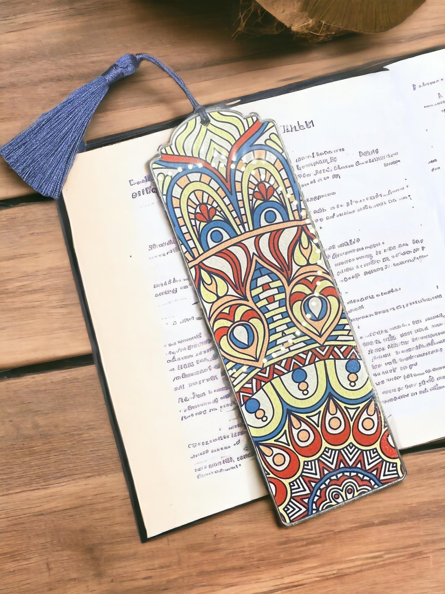 Handmade Jeweled Bookmark | Crystal Page Marker Gift for Readers | Elegant Book Lovers Accessory