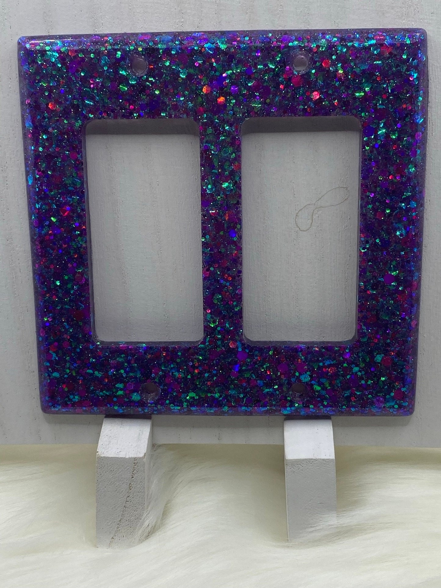 Glitter Double Light Switch Cover: US Standard Outlet