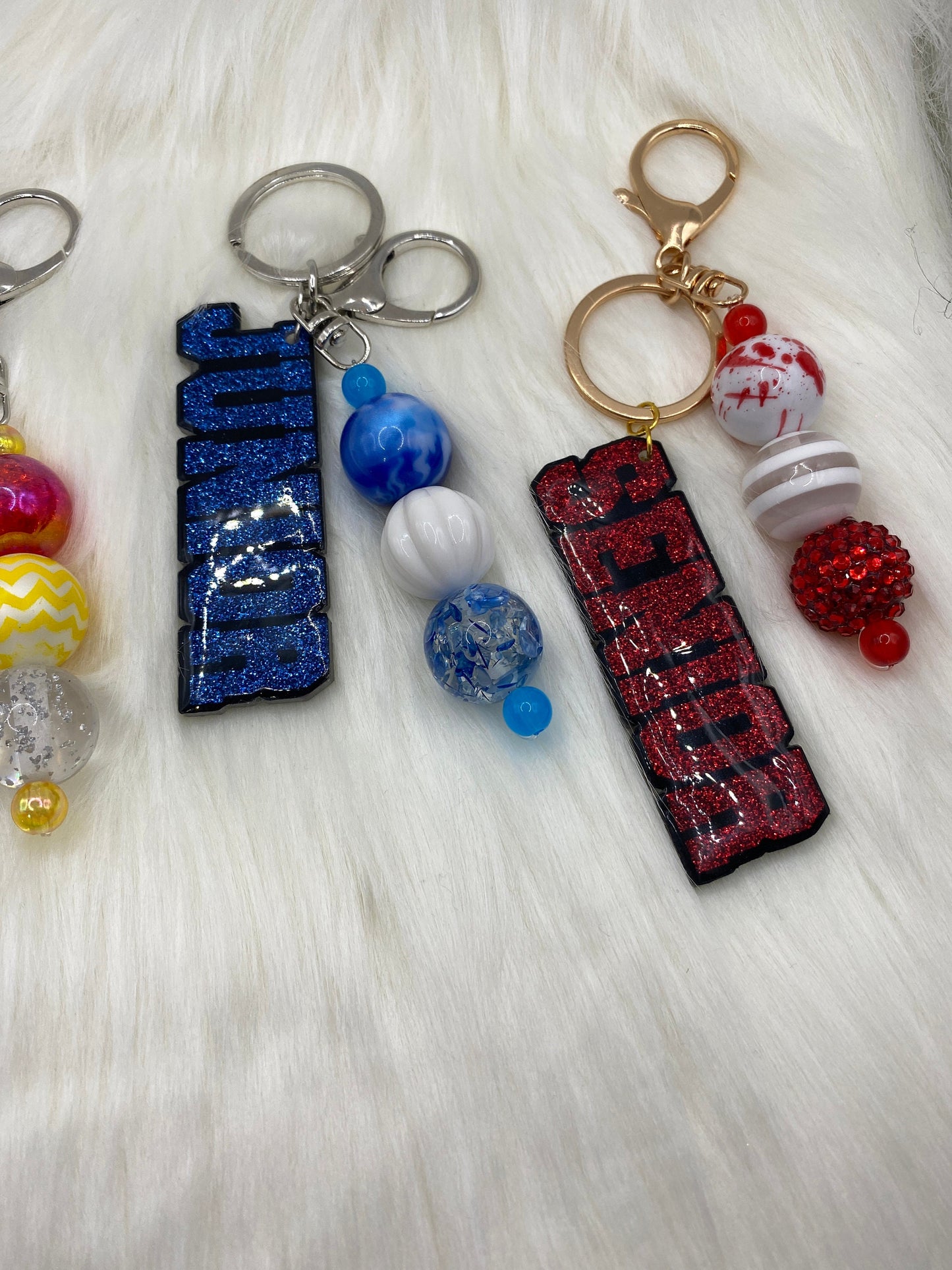 Bubblegum Bead Keychain - Colorful Class Keychains for Trendy Students & Fun Gift Ideas!