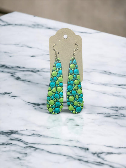 Boho Style Handmade Dot Earrings | Colorful, Lightweight Statement Jewelry