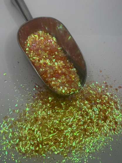 Chunky Red Yellow Color Shift Glitter: Crafting & Tumbler Supplies "Autumn"
