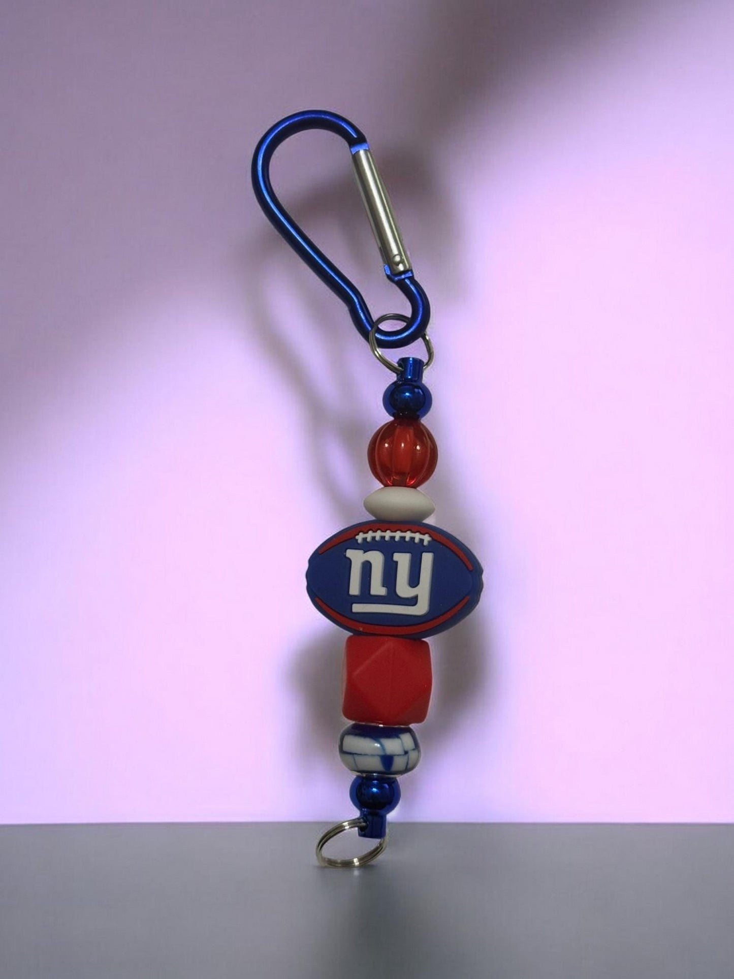 Football Keychain: Touchdown Charm with Bubble Gum Beads