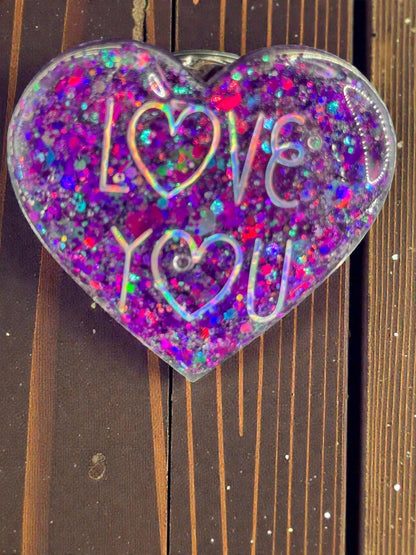 Cute Sayings Heart Candy Magnet Set - Handmade Sweet Treat Fridge Decor Gift