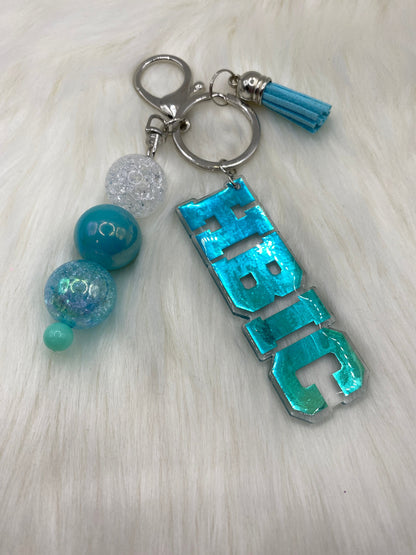 Trendy HBIC Keychain – Vibrant Bubblegum Beads for the Fearless Female in Your Life