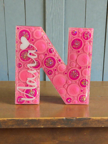 Handpainted Initial Fridge Magnet - Unique Handmade Nana Magnet