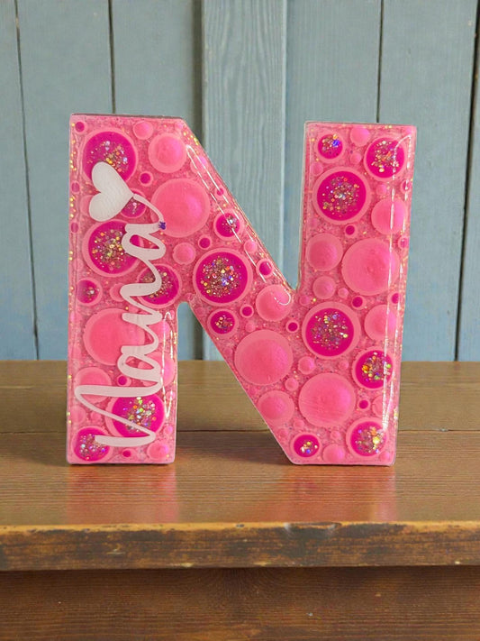 Handpainted Initial Fridge Magnet - Unique Handmade Nana Magnet