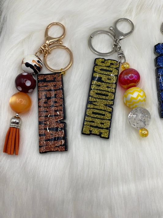 Bubblegum Bead Keychain - Colorful Class Keychains for Trendy Students & Fun Gift Ideas!