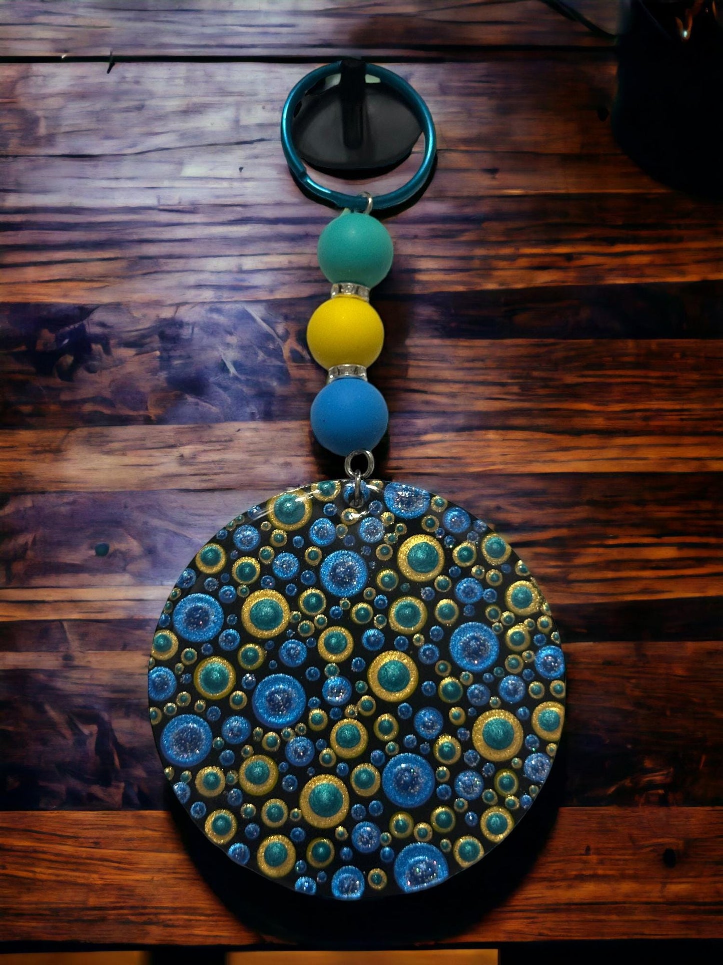 Handmade Painted Keychain, Large Backpack Charm
