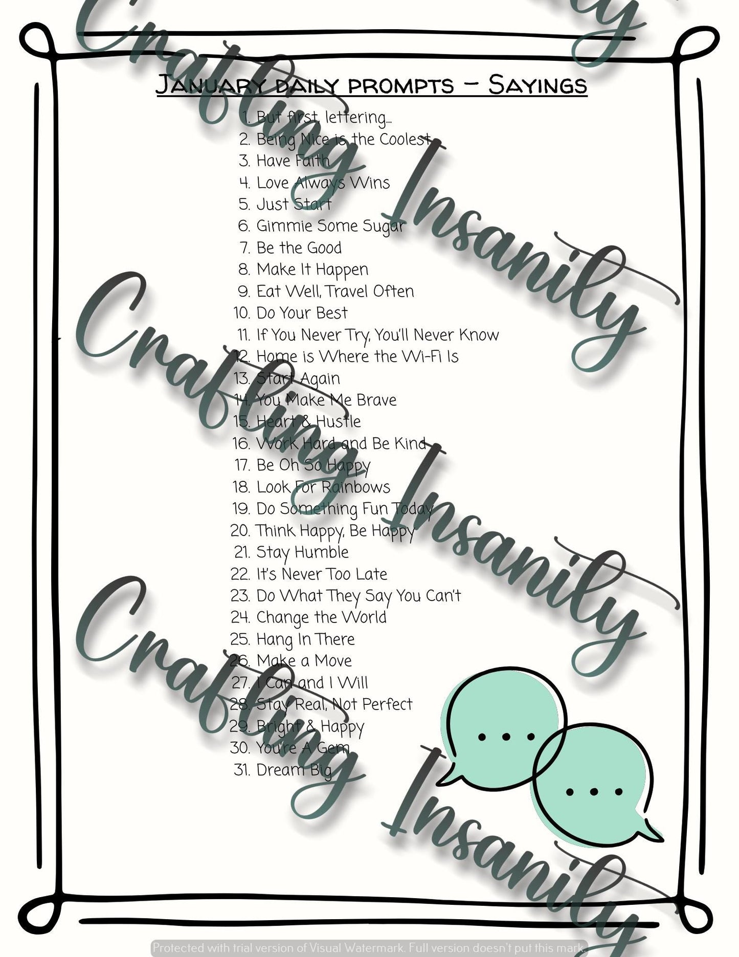 Handwriting Challenge Daily Prompts