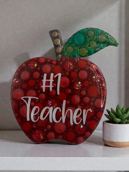 No. 1 Teacher Apple Magnet, Durable Material, Perfect Gift Idea