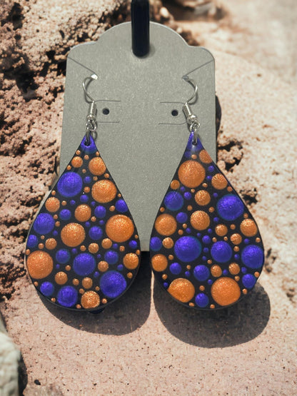 Boho Style Handmade Dot Earrings | Colorful, Lightweight Statement Jewelry