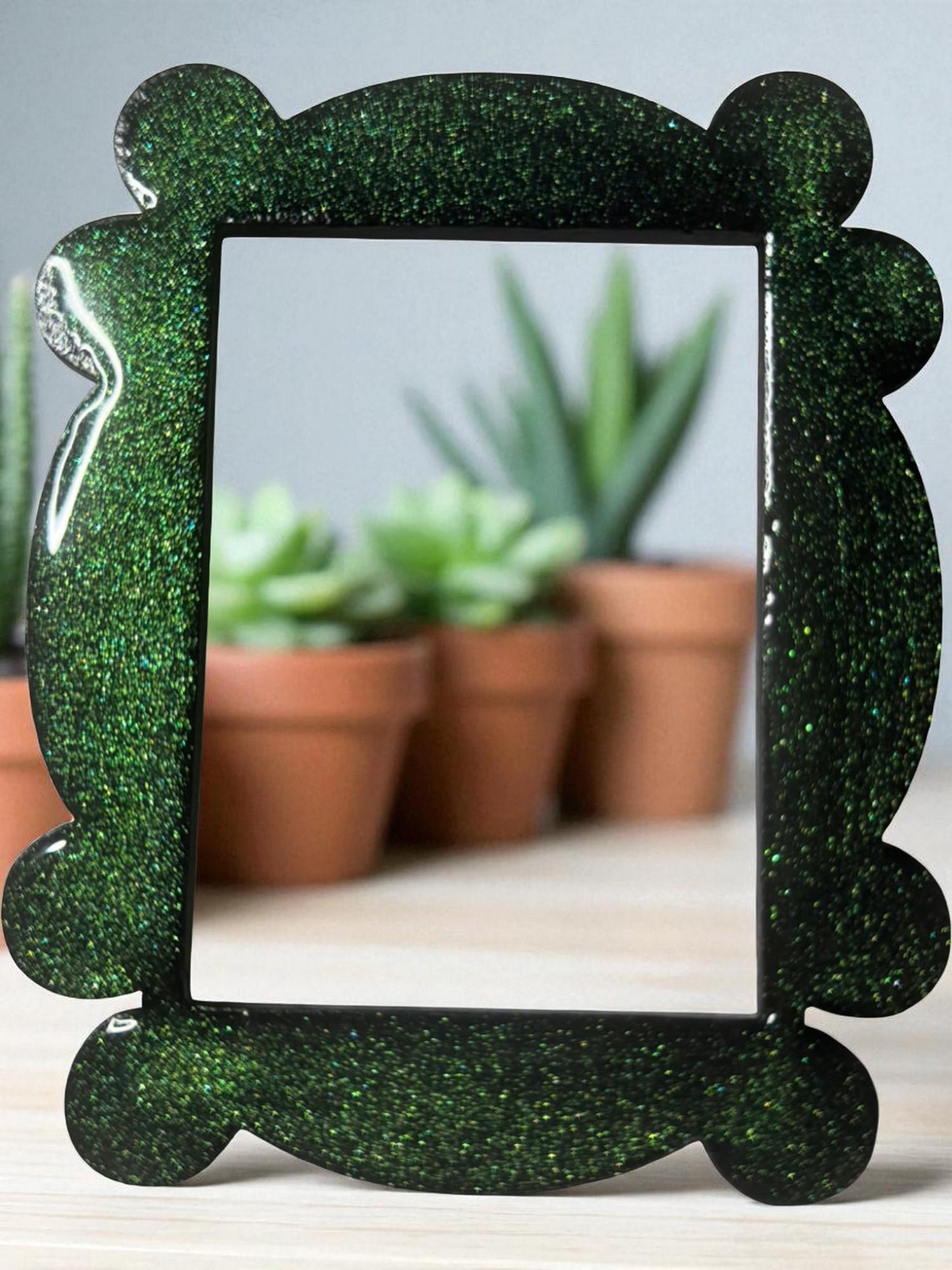 Handmade Glitter Photo Magnet – Locker or Fridge Picture Frame