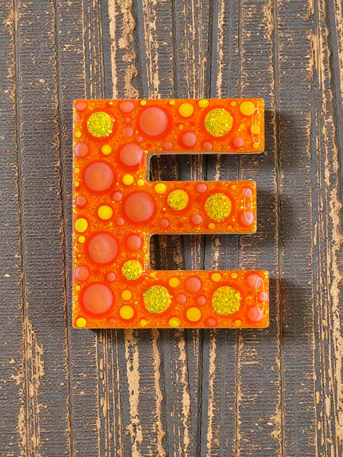 Handpainted Initial Fridge Magnet - Unique Handmade Letter Dot Art Decor Gift