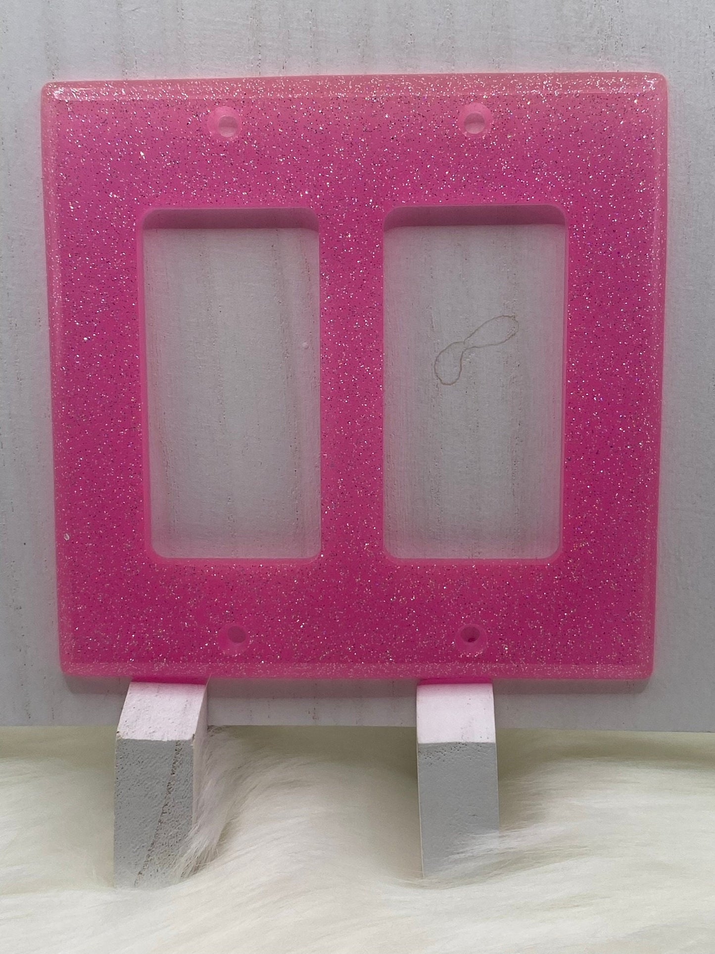 Glitter Double Light Switch Cover: US Standard Outlet