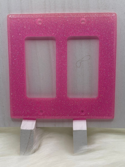Glitter Double Light Switch Cover: US Standard Outlet