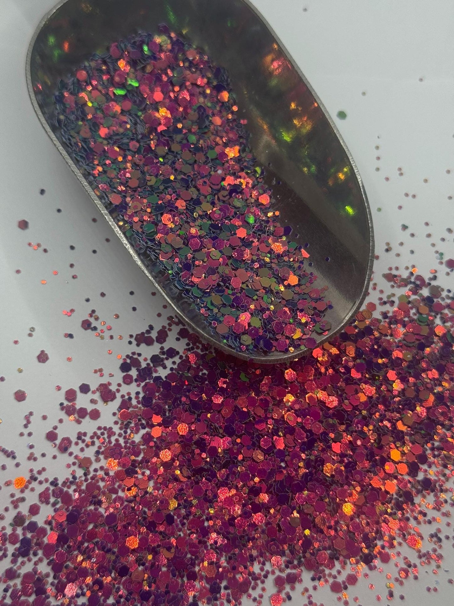 Chunky Purple Red Color Shift Glitter: DIY Craft Supply "Jealousy"
