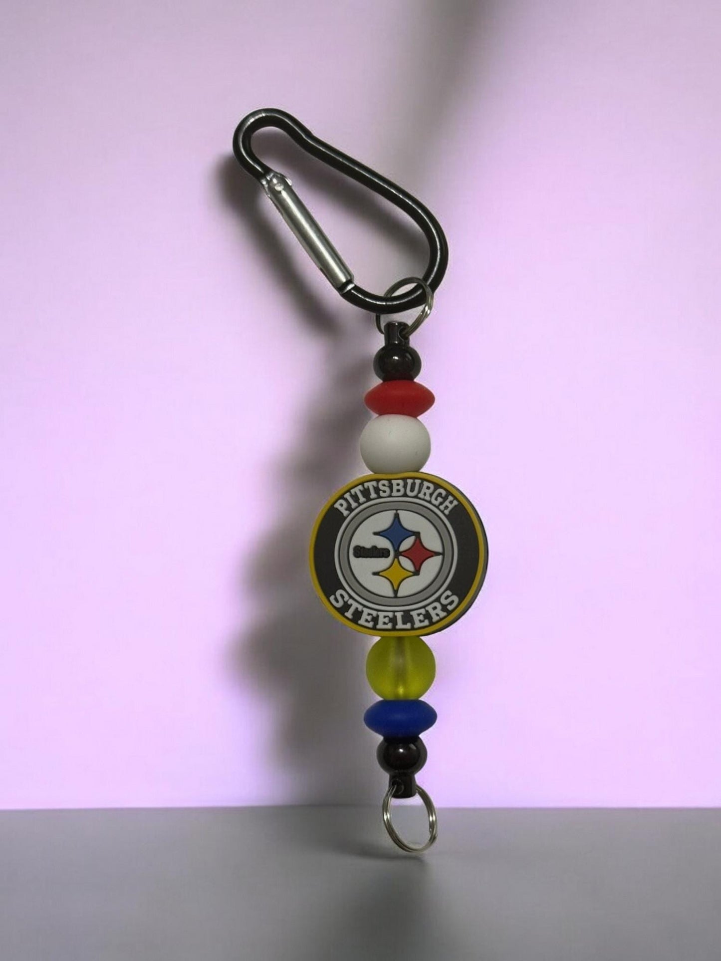 Football Keychain: Touchdown Charm with Bubble Gum Beads